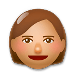 👩🏽 Emoji Frau: mittlere Hautfarbe LG G5.