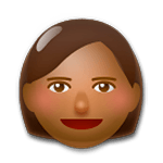 👩🏾 Emoji Frau: mitteldunkle Hautfarbe LG G5.