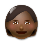 👩🏿 Emoji Frau: dunkle Hautfarbe LG G5.