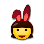 👯 Emoji Pessoas Com Orelhas De Coelho na LG G5.