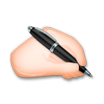 ✍🏻 Emoji schreibende Hand: helle Hautfarbe LG G5.