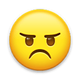 Emoji 😠 Faccina Arrabbiata su LG Velvet.