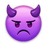 Emoji 👿 Faccina Arrabbiata Con Corna su LG Velvet.