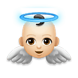 👼🏻 Emoji Bebé ángel: Tono De Piel Claro en LG Velvet.