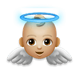 👼🏼 Emoji Bebé ángel: Tono De Piel Claro Medio en LG Velvet.