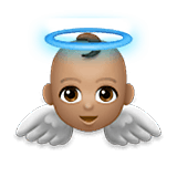 👼🏽 Emoji Bebé ángel: Tono De Piel Medio en LG Velvet.