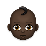 👶🏿 Emoji Bebê: Pele Escura na LG Velvet.