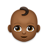 👶🏾 Emoji Bebé: Tono De Piel Oscuro Medio en LG Velvet.