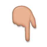 👇🏽 Emoji nach unten weisender Zeigefinger: mittlere Hautfarbe LG Velvet.