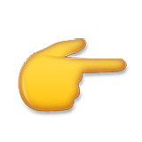 Emoji 👉 Indice Verso Destra su LG Velvet.