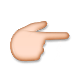 👉🏼 Emoji nach rechts weisender Zeigefinger: mittelhelle Hautfarbe LG Velvet.