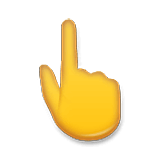 Emoji 👆 Indice Alzato su LG Velvet.