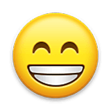😁 Emoji Cara Radiante Con Ojos Sonrientes en LG Velvet.