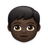 👦🏿 Emoji Niño: Tono De Piel Oscuro en LG Velvet.
