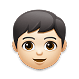 Emoji 👦🏻 Bambino: Carnagione Chiara su LG Velvet.