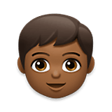 Emoji 👦🏾 Bambino: Carnagione Abbastanza Scura su LG Velvet.