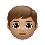 Emoji 👦🏽 Bambino: Carnagione Olivastra su LG Velvet.