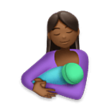 🤱🏾 Emoji Lactancia Materna: Tono De Piel Oscuro Medio en LG Velvet.