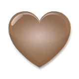 🤎 Emoji Coração Marrom na LG Velvet.