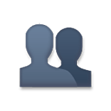 Emoji 👥 Profilo Di Due Persone su LG Velvet.