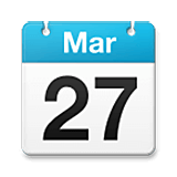 Emoji 📅 Calendario su LG Velvet.