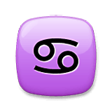 Emoji ♋ Segno Zodiacale Del Cancro su LG Velvet.