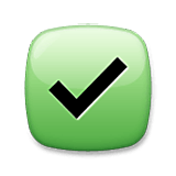 ✅ Emoji Botón De Marca De Verificación en LG Velvet.