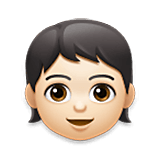 Emoji 🧒🏻 Bimbo: Carnagione Chiara su LG Velvet.