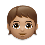 🧒🏽 Emoji Criança: Pele Morena na LG Velvet.