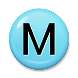 Emoji Ⓜ️ Pulsante M Cerchiata su LG Velvet.