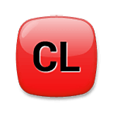 🆑 Emoji Großbuchstaben CL in rotem Quadrat LG Velvet.