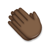Emoji 👏🏿 Mani Che Applaudono: Carnagione Scura su LG Velvet.