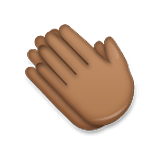 👏🏾 Emoji klatschende Hände: mitteldunkle Hautfarbe LG Velvet.