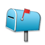 📫 Emoji geschlossener Briefkasten mit Post LG Velvet.