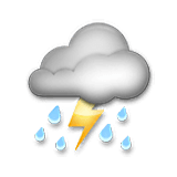 ⛈️ Emoji Nube Con Rayo Y Lluvia en LG Velvet.