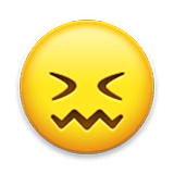 Emoji 😖 Faccina Frustrata su LG Velvet.