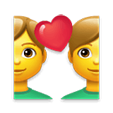 Emoji 👨‍❤️‍👨 Coppia Con Cuore: Uomo E Uomo su LG Velvet.
