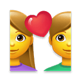 👨‍❤️‍👩 Emoji Pareja con corazón - Homem, Mulher na LG Velvet.