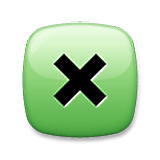 Emoji ❎ Croce Con Quadrato su LG Velvet.