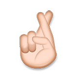 🤞🏼 Emoji Dedos Cruzados: Tono De Piel Claro Medio en LG Velvet.