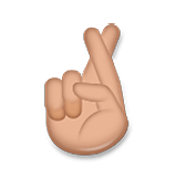 Emoji 🤞🏽 Dita Incrociate: Carnagione Olivastra su LG Velvet.