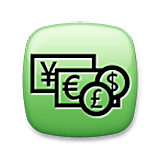 Emoji 💱 Cambio Valuta su LG Velvet.