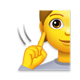 Emoji 🧏 Persona Con Problemi Di Udito su LG Velvet.