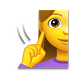 Emoji 🧏‍♀️ Donna Con Problemi Di Udito su LG Velvet.
