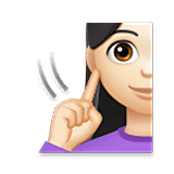 Emoji 🧏🏻‍♀️ Donna Con Problemi Di Udito: Carnagione Chiara su LG Velvet.