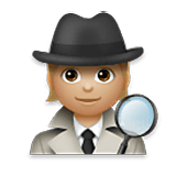 Emoji 🕵🏼 Detective: Carnagione Abbastanza Chiara su LG Velvet.