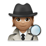 Emoji 🕵🏽 Detective: Carnagione Olivastra su LG Velvet.