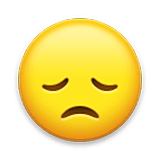 Emoji 😞 Faccina Delusa su LG Velvet.