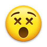 Emoji 😵 Faccina Frastornata su LG Velvet.