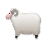 Émoji 🐑 Mouton sur LG Velvet.